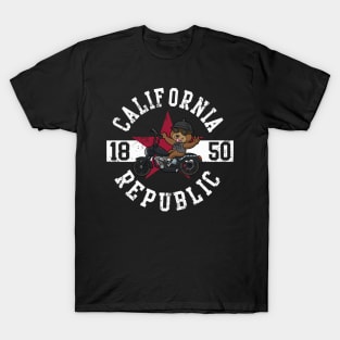 California Republic 1850 Biker Bear Motorcycle T-Shirt